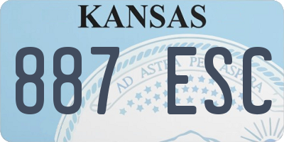 KS license plate 887ESC