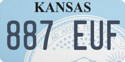 KS license plate 887EUF