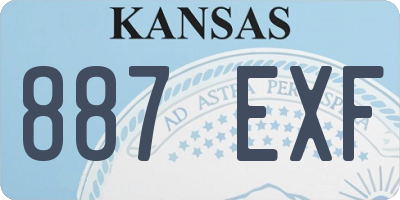 KS license plate 887EXF