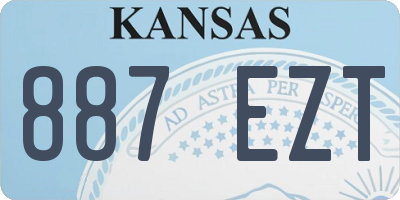 KS license plate 887EZT