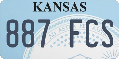 KS license plate 887FCS