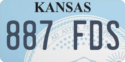 KS license plate 887FDS