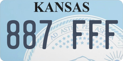 KS license plate 887FFF