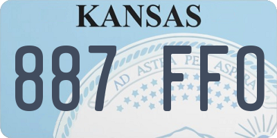 KS license plate 887FFO