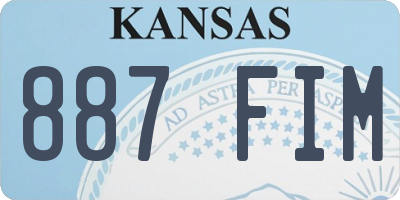 KS license plate 887FIM