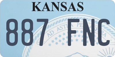 KS license plate 887FNC