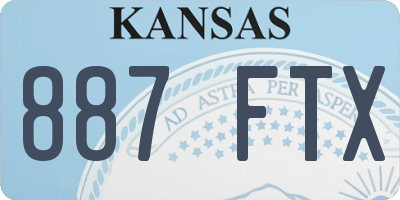 KS license plate 887FTX