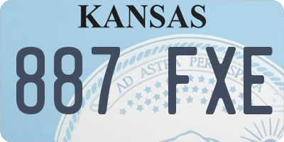 KS license plate 887FXE