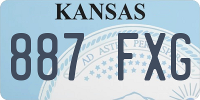 KS license plate 887FXG