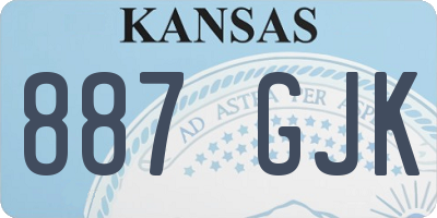KS license plate 887GJK