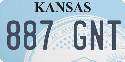 KS license plate 887GNT