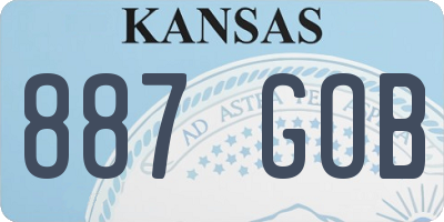 KS license plate 887GOB