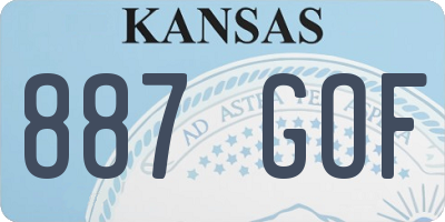 KS license plate 887GOF