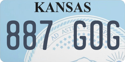 KS license plate 887GOG