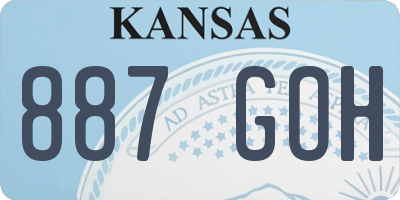 KS license plate 887GOH