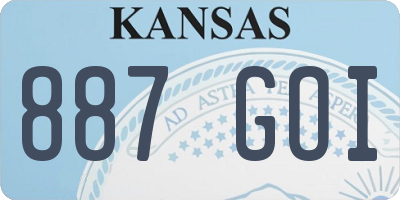 KS license plate 887GOI