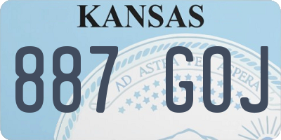 KS license plate 887GOJ