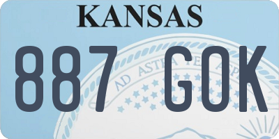 KS license plate 887GOK