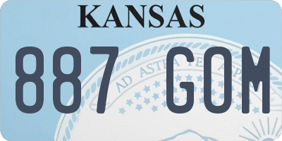 KS license plate 887GOM