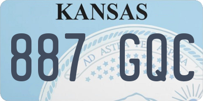 KS license plate 887GQC