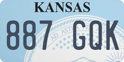 KS license plate 887GQK