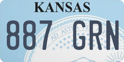 KS license plate 887GRN