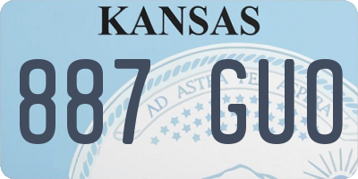 KS license plate 887GUO