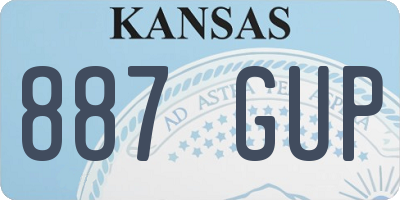 KS license plate 887GUP