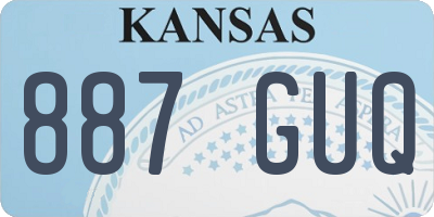 KS license plate 887GUQ