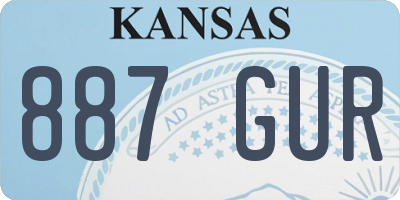 KS license plate 887GUR