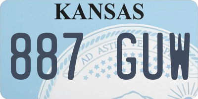 KS license plate 887GUW