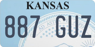 KS license plate 887GUZ