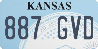 KS license plate 887GVD