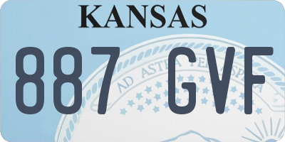 KS license plate 887GVF