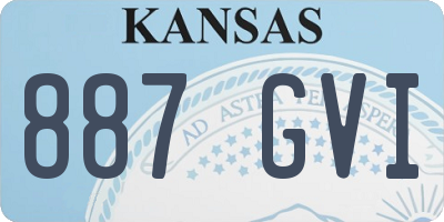 KS license plate 887GVI