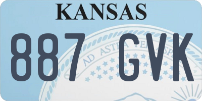 KS license plate 887GVK