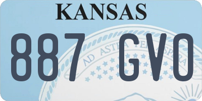 KS license plate 887GVO