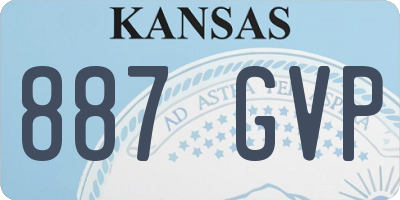 KS license plate 887GVP