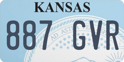 KS license plate 887GVR