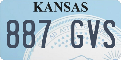 KS license plate 887GVS
