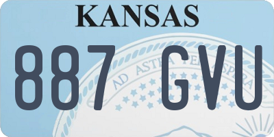 KS license plate 887GVU