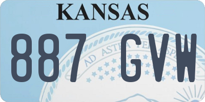 KS license plate 887GVW