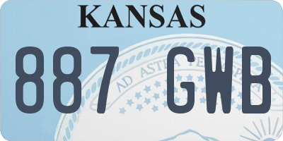 KS license plate 887GWB