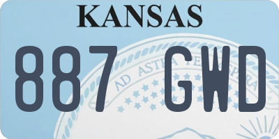 KS license plate 887GWD