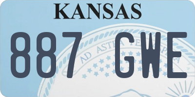 KS license plate 887GWE