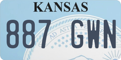 KS license plate 887GWN