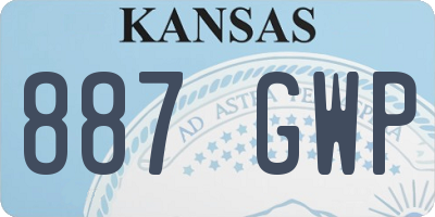 KS license plate 887GWP