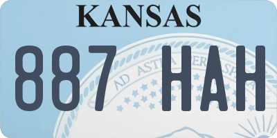 KS license plate 887HAH