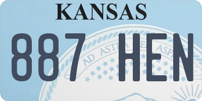 KS license plate 887HEN