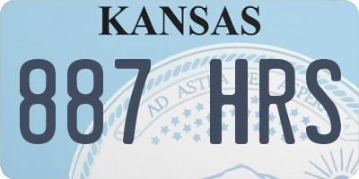 KS license plate 887HRS